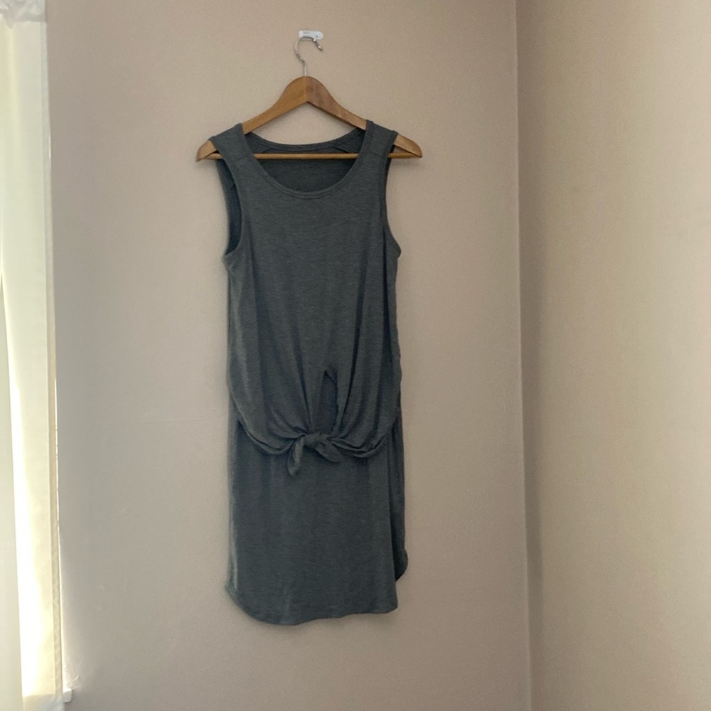 Women's Maternity Dress Grey Sleeveless Medium